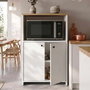 Hanah Home Armario Multiusos Vrn1-Sw Natural y Blanco